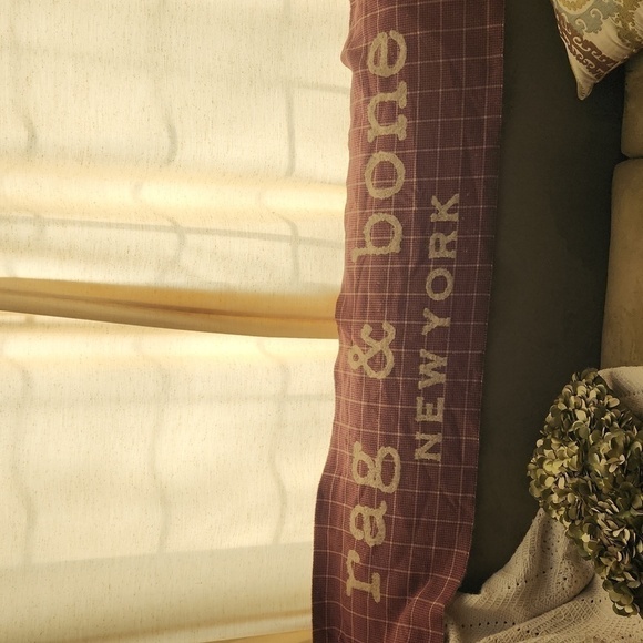 Nwt Rag & Bone Mauve Houndstooth Scarf - Picture 1 of 8